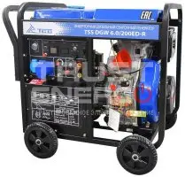 Сварочный генератор ТСС DGW 6.0/200ED-R Открытая на раме TSS 188F trustenergo.ru Сварочный генератор ТСС DGW 6.0/200ED-R Открытая на раме TSS 188F trustenergo.ru